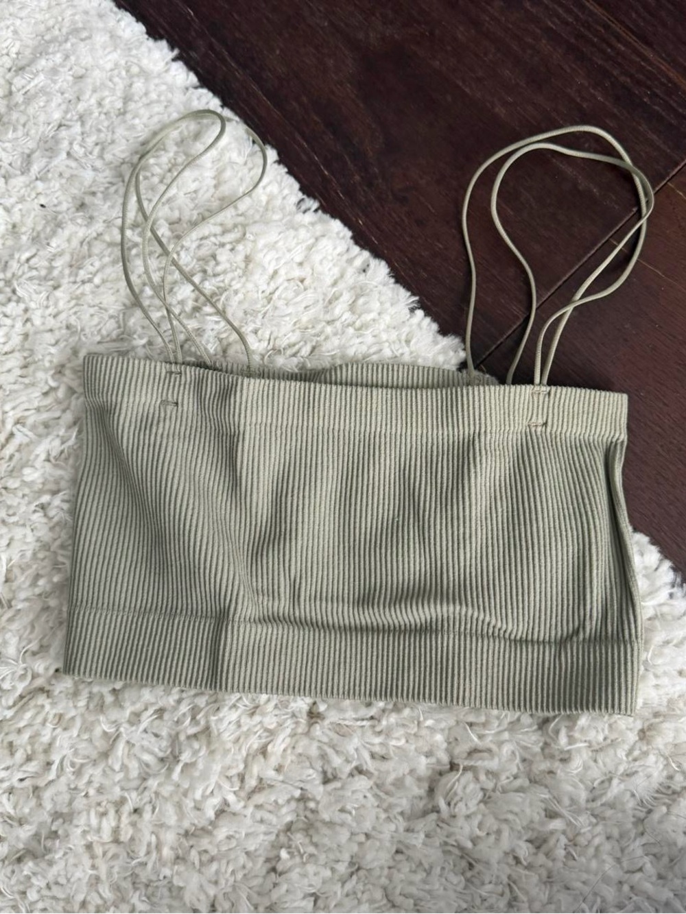 Aritzia Sage Green Crop Top